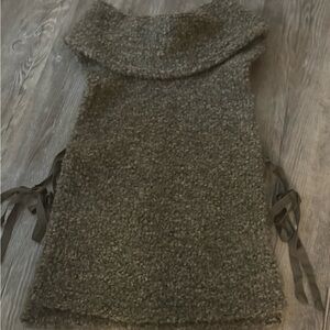 Bryn Walker brown Cowl Neck Sweater vest